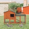 AZL1 Life Concept Pet Crates and Houses Spacious and Secure Animal Hutch Weatherproof Roof Ventilated Design, Orange, 58"*17.4"*33.5" - 2 of 4