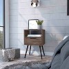 NicBex 15.75 inch Wide Nightstand with 1 Drawer,Modern Side Table with Four Legs and One Open Shelf,Bedside Table for Bedroom,Living Room - 2 of 4