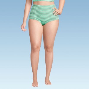 Lands' End Women's Chlorine Resistant Tummy Control Tugless High Waisted Bikini Swim Bottoms - 1 of 4