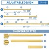 LunaLulinlk Shower Curtain Rod, Adjustable 32-61 Inch Spring Tension Shower Rods for Bathroom or Window - 2 of 4