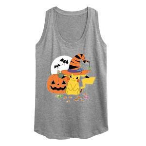 Women's - Pokémon - Witch Pikachu With Candy Graphic Racerback Tank - 1 of 4