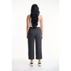 Lafidi Women’s High-Rise Cropped Pants – Straight Leg Business Casual Trousers with Slash Pockets and Elastic Back Waist - 3 of 4