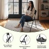 4-Pack Black Plastic Folding Chairs, Heavy-Duty Metal Frame & 350lb Capacity, for Indoor/Outdoor Use - 2 of 4