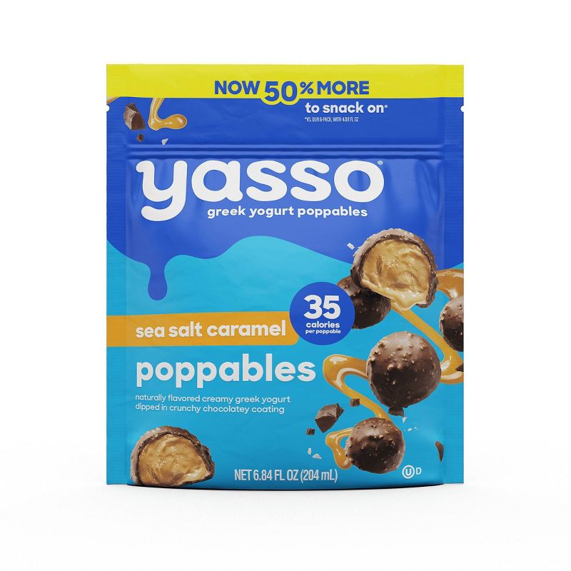 Yasso Frozen Greek Yogurt - Sea Salt Caramel Poppables - 6.84 fl oz, 1 of 6
