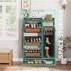 Rattan Shoe Storage Cabinet with 3 Flip Drawers - 3 of 4