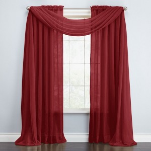 BrylaneHome BH Studio Sheer Voile Scarf Valance - 1 of 4