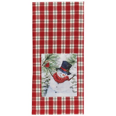 NEW BUFFALO CHECK Dish Towels 2 pc Black Red Kitchen Cotton Tea