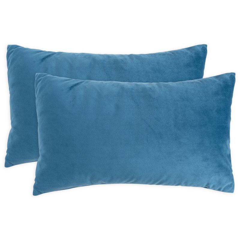 KAF Home Velvet  Set of 2 Pillow Covers - 12" x 20", 1 of 4