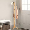 OSTO Multi-Purpose Wooden Freestanding Coat Rack with 6 Hooks and 3 Adjustable Sizes; No Tools Required - image 2 of 4