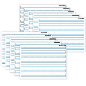 Ashley Productions® Smart Poly® PosterMat Pals™ Space Savers, 13" x 9-1/2", 3/4" Handwriting Highlighted Blue, Pack of 10 - 1 of 2