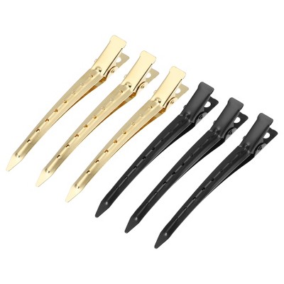 Unique Bargains Metal Non-Slip Durk Bill Hair Clip 3.54" 6 Pcs