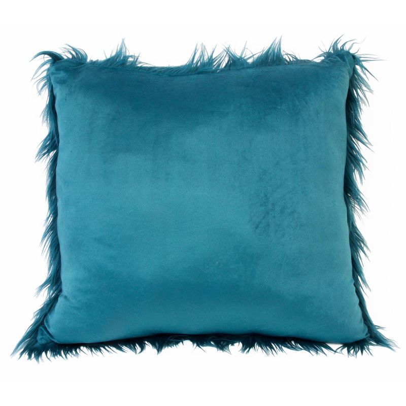 Keller Faux Mongolian Reverse to Micromink Throw Pillow - Decor Therapy, 3 of 11