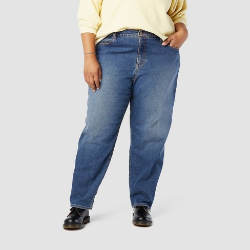 DENIZEN® from Levi's® Women's Plus Size Mid-Rise 90's Loose Straight Jeans  - Meta Blue 26