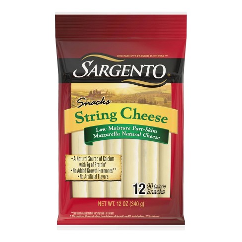 Sargento Natural Mozzarella String Cheese - 12ct : Target