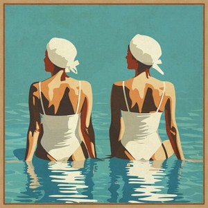 Amanti Art Two Friends At The Beach by Layla Oz Framed Canvas Wall Art - 1 of 4