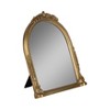 Sagebrook Home Vintage Mirror with Ornate Resin Frame - Arched Decorative Accent for Home, Office, Bedroom, or Living Room  - 12" Gold - 2 of 4