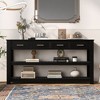 Stylish Entryway Console Table with 4 Drawers and 2 Shelves, Vintage Minimalist Design for Entryways and Living Rooms - 2 of 4