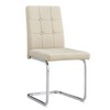 Angel Sar Modern Dining Chairs Set of 2, Upholstered Kitchen Chairs, Dining Room Chairs with Inset Buttons - 4 of 4