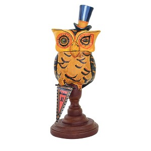 Esc & Company 9.25 In Ozzie Owl Halloween Bird October Figurines - 1 of 3