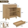 Vabches Fluted Sideboard Buffet Cabinet with Storage, Coffee Bar Cabinet with Adjustable Shelves, Natural - 2 of 4