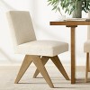 Morgan Set of 2 Solid Wood Dining Chair,18.5" Wide Upholstered Seat and Back,Linen Dining Chairs with Upside Down "V" Shape-Maison Boucle - 4 of 4