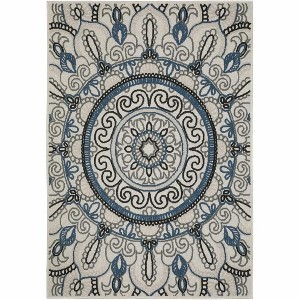 Oriental Weavers Torrey 072J1 Light Grey/ Blue Indoor/Outdoor Area Rug - 6'7" x 9'2" - 1 of 1