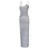 Coolmee Women's Summer Maxi Dress Floral Bodycon Spaghetti Strap Sleeveless Long Dresses - 2 of 4