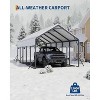Acekool Heavy Duty Metal Carport, Permanent Steel Shelter for Boat Truck Tractor - 4 of 4