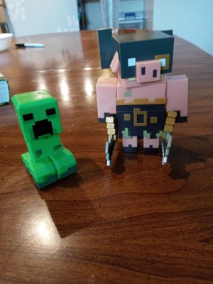 Minecraft - Figura Articulada - Creeper Vs Piglin Bruiser - GYR98 - M. -  Real Brinquedos