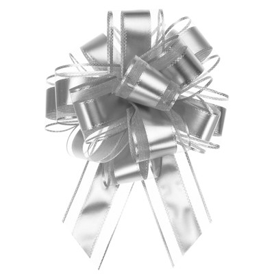 Unique Bargains Large Pull Bow Metallic Gift Wrapping Ribbon for Wedding 12 Pcs