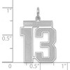 Black Bow Jewelry Sterling Silver, Jersey Collection, Large Number 13 Pendant - 4 of 4