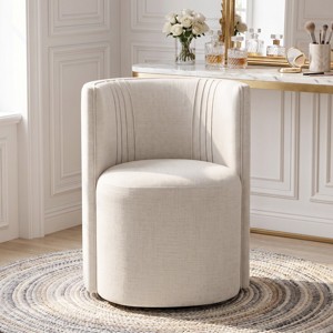 beige dressing table chair Modern Rolling Accent Chair, Upholstered Armless Barrel with Casters for Living Room, Bedroom, Reading Nook & Table-Panipeachy : Target Size:14/16 NECKLINE:Sweetheart Neck The 90s slip dress ensuring durability that stands