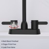 Phiestina 2 Handles Bathroom Sink Faucet, Matte Black Centerset RV Bathroom Faucets for 3 Hole - 4 of 4