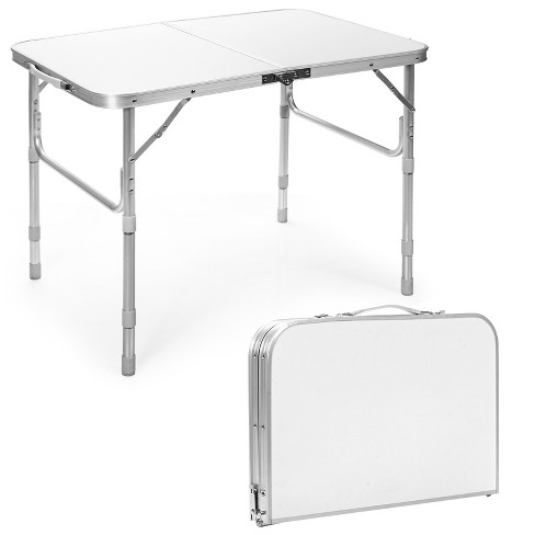 Tangkula Folding Camping Table Lightweight Portable Aluminum Metal