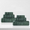 Zero Twist Cotton Solid and Jacquard Bathroom Towel Set by Blue Nile Mills - 2 of 4