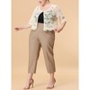 Agnes Orinda Women's Plus Size Round Neck Sheer 3/4 Sleeve Lace Elegant Cardigans - 2 of 4