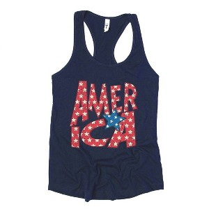 Simply Sage Market Women's America Bold Stars Racerback Graphic Tank - 1 of 2