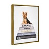 Stupell Industries Book Stack Yorkie Dog Glam Fashion Watercolor - 3 of 4