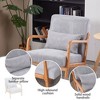 PAGED Mid-Century Modern Accent Chair Living Room Chairs with Pillow Upholstered Reading Chair with Wood Frame for Living Room - 2 of 4