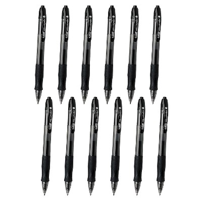 BIC Retractable Gel Rollerball Pen Black Ink Pack of 12 (BICRLC11BK-12)