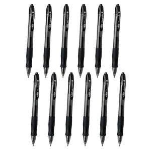 BIC Retractable Gel Rollerball Pen Black Ink Pack of 12 (BICRLC11BK-12) - 1 of 2