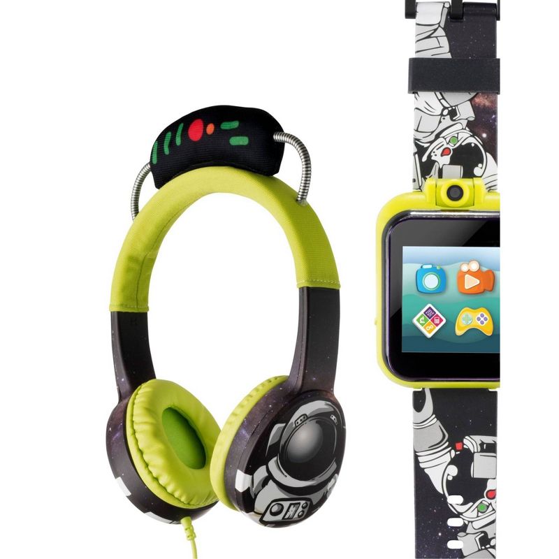 PlayZoom Kids Smartwatch with Headphones: Green Astronaut, 3 of 9