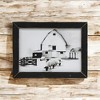 Slickblue Grazing Sheep Framed Print – Black and White Watercolor Style Farmhouse Art, Distressed Black Wooden Frame - 2 of 3