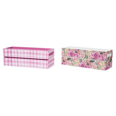 Transpac MDF Easter Crate Set of 2 Home Decorations Spring