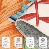 Tropical Palm Leaves Runner Rug, Washable Non-Slip, Soft Low Pile Carpet for Hallway, Kitchen, Indoor Decor - 2 of 4