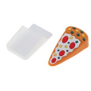 Unique Bargains Door Stop Cartoon Pizza Door Stopper with Storage Box 3.54"x1.97"x0.94" 1 Pc - 1 of 4