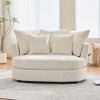Hrinhom 55.1" W Accent Barrel Chair,Modern Oversized Sofa Chair with 5 Pillows - 3 of 4