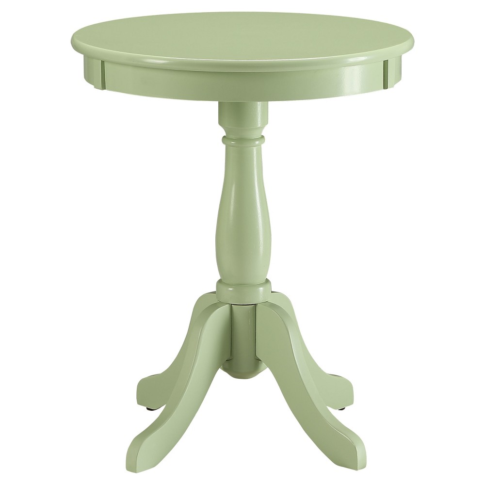 End Table Green - Acme Furniture: Antique Finish, Wood Legs, MDF, 22" Height, Assembly Required