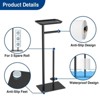 LunaLulinlk Toilet Paper Holder Stand with Top Storage Shelf, Black Toilet Paper Roll Holder Free Standing - 3 of 4