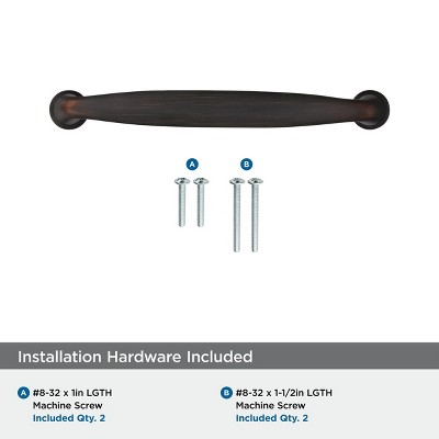 Oil Rubbed Bronze 5-3/4" Cabinet Pull with Mounting Hardware